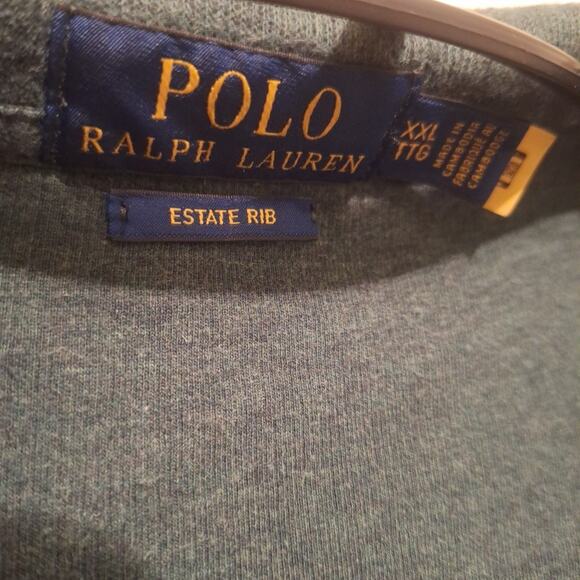 Polo Ralph Lauren Shirt Men’s XXL estate rib 1/4 zip pullover Long Sleeves - Picture 5 of 8